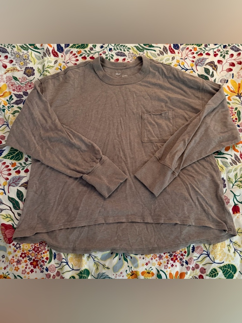 Aerie “Happy Snit Pocket T-Shirt”